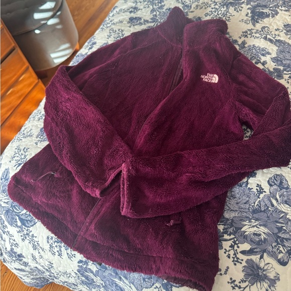 Maroon purple north face soft jacket zip up - Picture 1 of 6